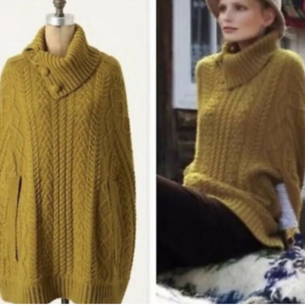 Anthropologie cable knit shrug